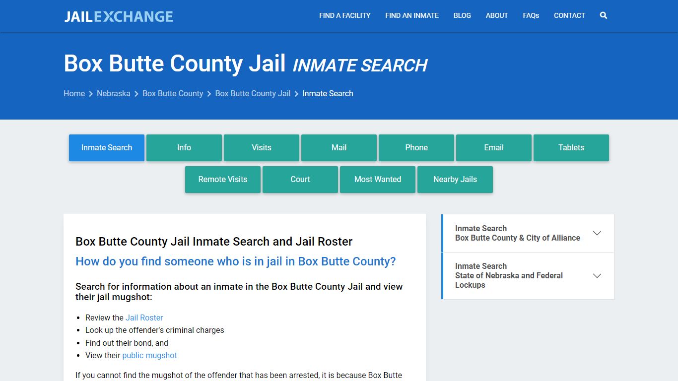 Inmate Search: Roster & Mugshots - Box Butte County Jail, NE